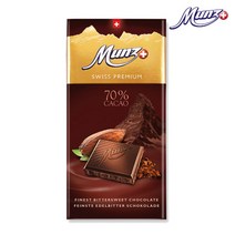 문츠 초콜릿 스위스 프리미엄 다크바 70% 100g, 단품
