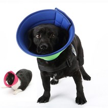 강아지넥카라 매쉬 중성화 목카라 긁기 방지 꼬깔, 그레이 블랙, 1호(목둘레14-21cm)