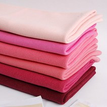 [러브원단] 의류용 립직(골지)시보리 핑크계열, 1개, 1-스킨핑크