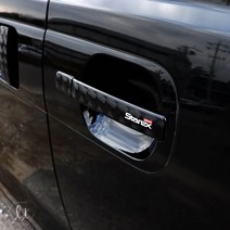 간지 그랜드 스타렉스 도어외캐치 손잡이 기스 흠집 오염 방지 커버 로고 랩핑 스티커, 화이트로고