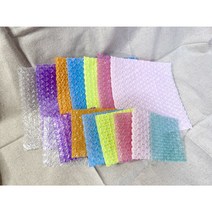 하트 뽁뽁이 에어캡 컬러 포카 포토카드 탑로더 포장 탑꾸, 투명