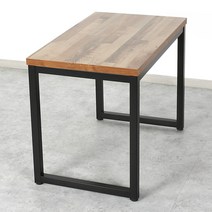 MT11060 네모다리 블랙스틸 사각책상/회의용테이블 W1100 x D600, 02. 멀바우