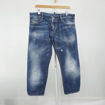 DSQUARED2 스티치＆워싱일자핏데님팬츠 중청(남성 35)