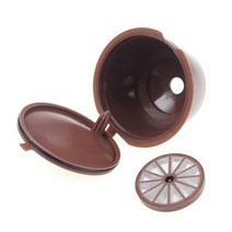 커피 머신 호환 부품 Nescafe dolce gusto 기계 용 1pc 재사용 가능한 캡슐 필터 포드 컵 필터 브래킷 어댑터 갈색 색상, 없음
