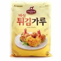 청정원 바삭 튀김가루 1kg 전분가루 고기붙이기결착제 고기결착 고기붙이기 돈까스튀김가루 바삭한 바삭한튀김가루 전분가루 즐기는 집에서만드는치킨 치킨식재료 치킨옷 치킨재료 치킨튀김가루 튀김가루치킨 튀김분말 튀김옷 튀김요리 튀김용, 본상품