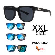 EyeNiz 남성 큰얼굴 빅사이즈 스포츠 선글라스 편광 대형 오버사이즈 3 Size, XXL 사이즈, 블루 편광