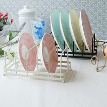 심플한 디자인 철제 접시꽂이 1p 주방정리 접시거치대, 블랙