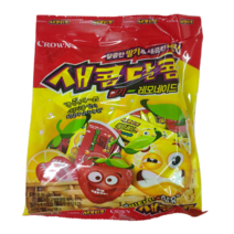 크라운제과 새콤달콤 딸기 레모네이드 캔디, 200g, 6개