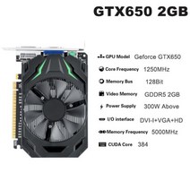 GTX 650 그래픽 카드 128Bit 2GB GDDR5 PCI-E 3.0 X16 VGA DVI-I HD 비디오 Nvidia GeForce GTX650 2G 128 Bit 게임용, 01 GTX 650 2GB