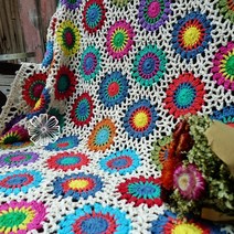 핸드메이드 코바늘 순면 레이스 테이블 소파 담요