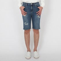 게스 남성일자 빈티지 반바지 미디엄블루 데님팬츠 MK2D6962