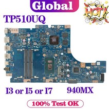 KEFU-노트북 마더보드 TP510UQ ASUS VivoBook TP510U TP510UA TP510UF I3 I5 I7 7 세대/8 세대 UMA/940MX 메인 보드, I3-8130U UMA