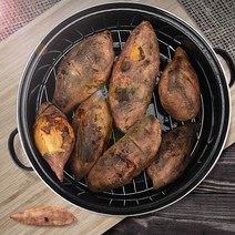 군고구마솥 옥수수 요술냄비 직화 군밤 구이 팬 원형, 24CM  (커버 없음 )