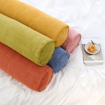 라곰 코듀로이 원형 롱쿠션 커버 110x20 5color, 선택:핑크