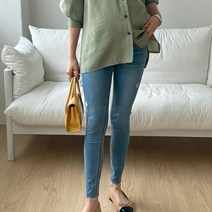 다잇템 여성 그런지 SS 진 임부 이지 스키니진 (8428030)