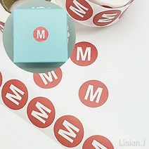 의류 사이즈 라벨 M 옷포장스티커 옷사이즈스티커