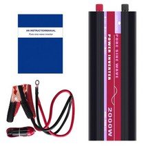 차량용인버터 자동차 12V 24V 캠핑용 인버터 순수 사인파 1000W 1600W 2000W DC AC 220V 50Hz 전원 인버터 EU 플러그 홈 변환기 태양 에너지