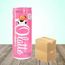 오라떼 피치 240ml x 60캔 복숭아 과즙 음료 무탄산, 단일