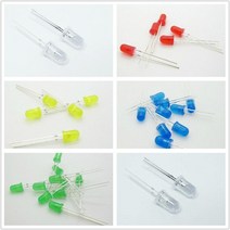 스마트싱스 스마트플러그 1000pc 5mm led 백색/파랑/빨강/황색/녹색 전구/5MM 백색 색깔 LED 발광 다이오드 F5mm, [01] 기타, [02] green
