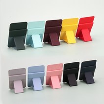 핸드폰 부착형 카드지갑 카드 수납 카드케이스 홀더 폰스탠드 거치대 포켓 교통 아이폰 삼성 플립5, 아이스블루, 1개