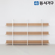 동서가구 에스티 고급 포스코 스틸 철제 책장 3단 1800 폭 4colors DF643630, 오크
