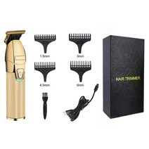 이발기 남성용 USB 헤어 전문 전기 이발 수염 2023 0mm, 12.gold