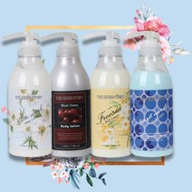 더허브스토리 고보습 대용량 바디로션 500ml 향 좋은 고보습 건성 퍼퓸 명품 바디 로션 크림 오일 케어 남자 여자 친구 생일 선물, 옵션 08. 블랙체리, 옵션 본상품선택