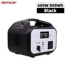 소형발전기 비상발전기 캠핑발전기 휴대용 태양광 야외 발전소 낚시용 USB PD AC DC 인버터 출력 LiFePO4 배터리 220V 600W 800Wh, 7.600W 800Wh Black - 220V