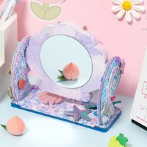 닐스샵_ 공작 집콕놀이 만들기놀이 방과후미술 공작재료 유치원교구 어린이집교구 _neills, 닐스샵_ 칼라폼 쉐이커 거울 탁상 미니 회전만들기키트(, -이상품선택-