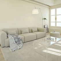 [천삼백케이] [마루이] 마루이 무토 모듈형 이지클린 아쿠아패브릭 4인 소파(착불), 라이트그레이