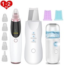 피부 미용 맛사지 관리 레이저 블랙 헤드 리무버 진공 모공 클리너 페이스 앤스 여드름 제거 스킨 스크러버 주름 감소 페이셜 리프팅 나노 페이셜 분무기, 3종 세트 4