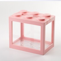 미니 대형 어항 베타 DIY 레고 마리모 12x8x10.5cm, 4레고어항대형-화이트
