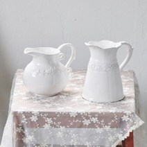 [바보사랑]비올라 도자기 저그 화병 2size, 소