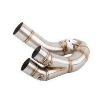 머플러 호환 Ducati Hypermotard 950 2019 SP Pipe 오토바이 배기 머플러 촉매 삭제 파이프, 01 WHITE