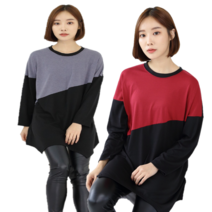 위스 1669TS-나그랑언발 롱티셔츠 롱티 여성티 라운드 빅사이즈 긴팔 티셔츠
