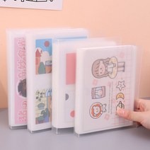 투명 스티커 보관파일 사진파일 엽서 카드 홀더, 2포켓(3인치용)