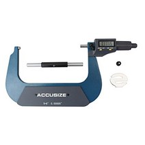 Accusize Industrial Tools 4-5인치/100-125mm x 0.0005인치/0.001mm 2키 전자 디지털 외부 마이크로미터 미터법/영국식 Md71-0005, 5-6