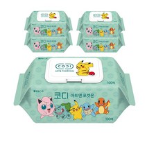 (코디) 코디 아트앤 포켓몬 물티슈 (캡) 100매*5팩