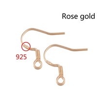 100 개몫 carven 925 실버 구리 귀걸이 걸쇠 후크 피팅 diy 보석 만들기 액세서리 철 후크 earwire 보석