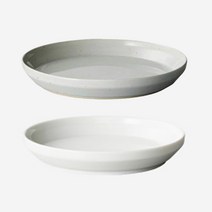 킨토 림 플레이트 - 115mm 도자기 접시 2색상, 화이트, 1개
