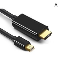 칼디짓 1.8m 미니 dp 디스플레이 포트 Thunderbolt 2 to hdmi 호환 케이블 pro 어댑터 macbook mini imac용 도금 금, 검은색, 협력사