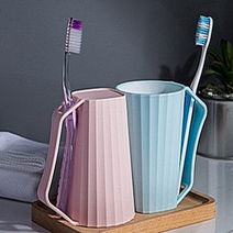 한샘플러스 어린이집 칫솔꽂이 양치컵 세트, 핑크