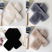 밍크 에코퍼 페이크퍼 숏 짧은 목도리 머플러 넥워머 목돌이 스카프