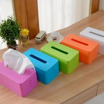 아트박스/연호디자인 컬러풀 티슈 케이스, 파란색