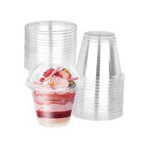 맘앤팩 일회용 과일컵 용기 100개 평 돔뚜껑, 16온스, 50개, 50개, 1개입