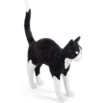 [관부가세포함] Seletti 셀레티 Jobby 흰색 검은색 고양이 인테리어 테이블 조명 램프