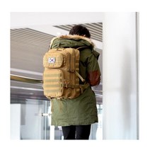 넓은수납 확장형 백팩 트레일배낭 배낭여행배낭 등산용백팩, 베이지