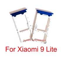 10 PCS 샤오 미 9 lite에 대 한 새로운 Sim 카드 트레이 홀더 리더 어댑터 mi Lite 교체 예비 부품에 슬롯, [02] Silver, 한개옵션1
