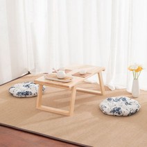 팔각소반 해주반 나주반 개다리소반 꽃 103021, 70 티 테이블 + 면과 리넨 쿠션 _조립하기
