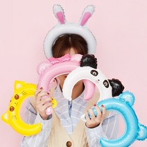 생일잔치 동물 풍선 머리띠 캐릭터 이벤트 소품 놀이동산 파티풍선 머리핀 모자, 남자쥐